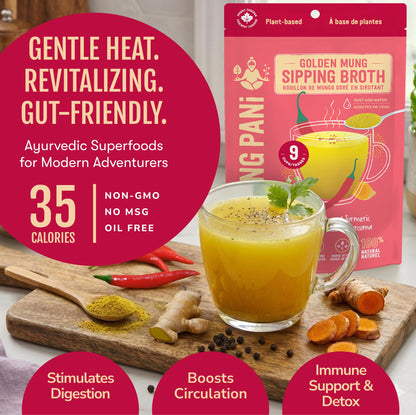 Cayenne Pepper & Turmeric Golden Mung Broth | 9 Cups - Vegan America