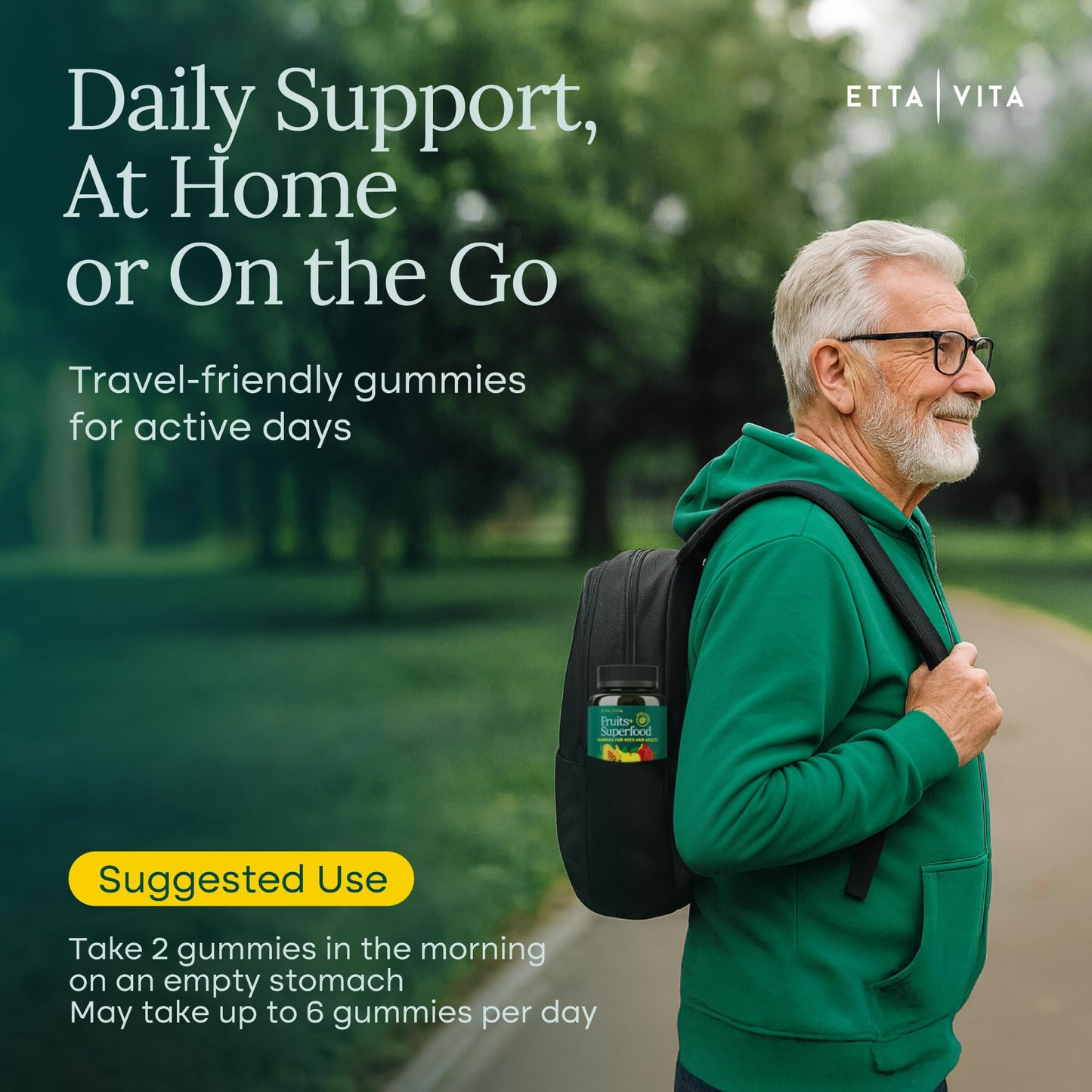 Everyday Debloat & Detox Sugar - Free Fruits and Veggies Gummies (120 Chews) - Vegan America