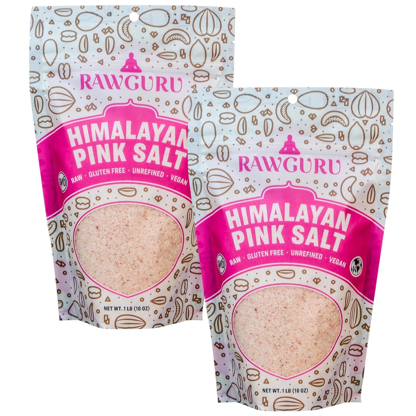 RawGuru Himalayan Pink Crystal Salt - 16 oz - Vegan America
