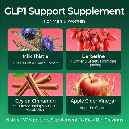 Natural GLP1 Support - Berberine Sugar - Free Gummies - Vegan America