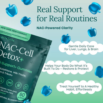 Sugar-Free NAC Gummies, N Acetyl Cysteine Supplement with Milk Thistle, Glutathione, Trikatu & Selenium, Supplement for Energy, Respiratory Health, Liver Detox & Cleanse, Kidney, Antioxidant Support