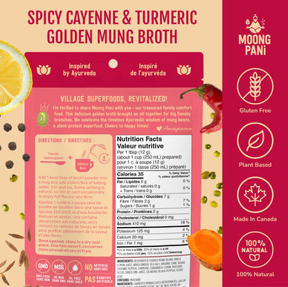 Cayenne Pepper & Turmeric Golden Mung Broth | 9 Cups - Vegan America