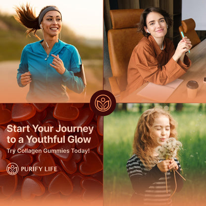Collagen Gummies For Hair Skin & Nails - 90 Gummies/45 Day Supply - Vegan America