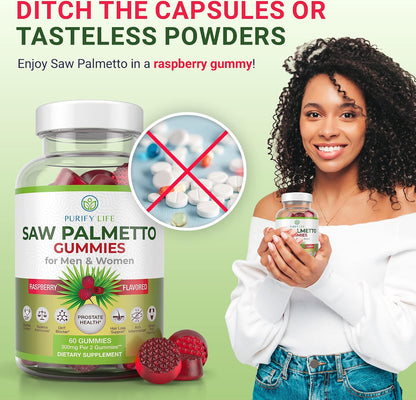 Saw Palmetto Gummies for Men & Women to Support Healthy Hair Growth, 60ct