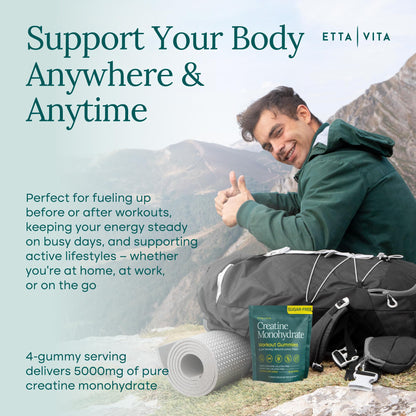 Potent Creatine Gummies for Men & Women [Lemon Drops Candy Flavor] - Vegan America