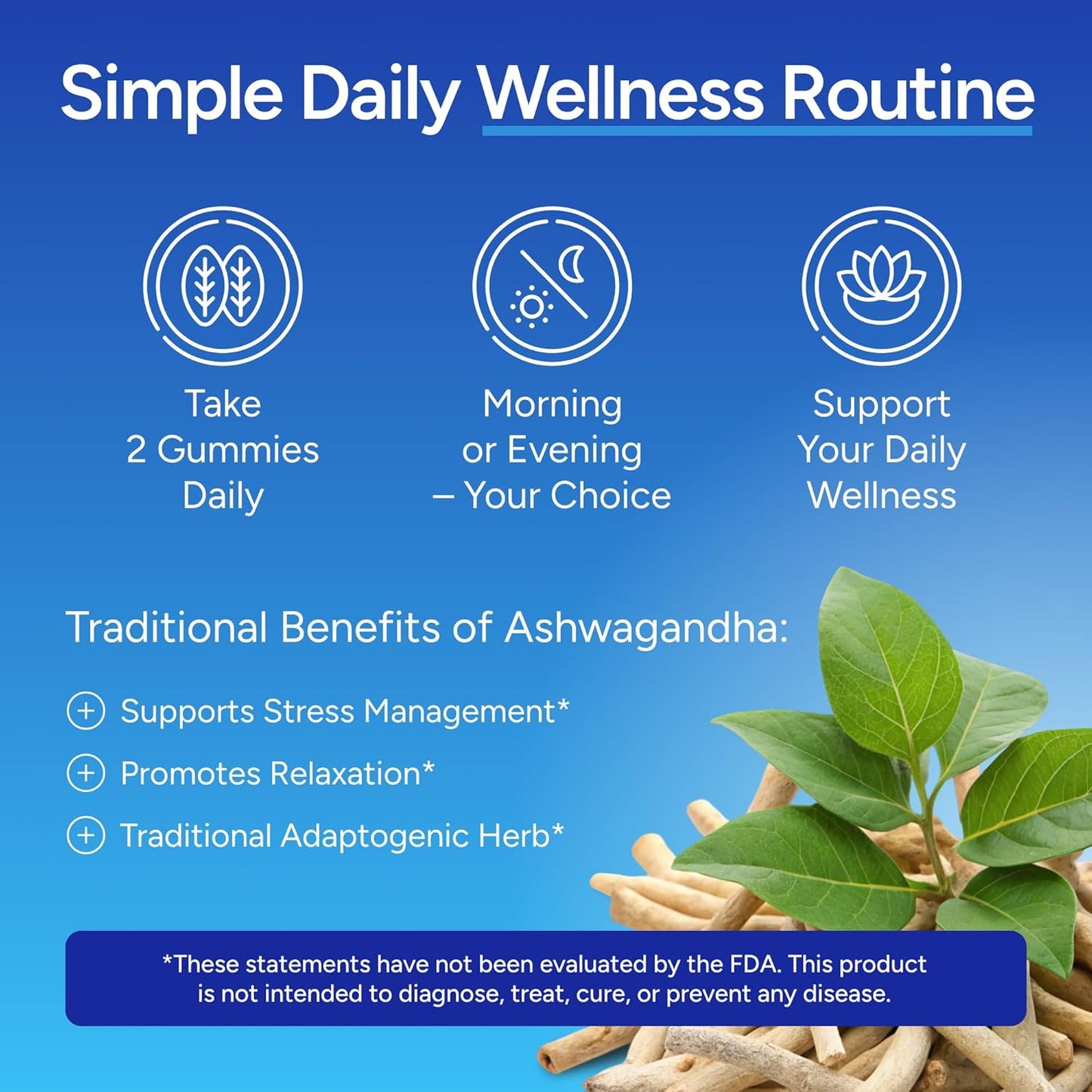 Ashwagandha Gummies for Anxiety & Stress Relief - Vegan Mood Support for Men & Women 90ct - Vegan America