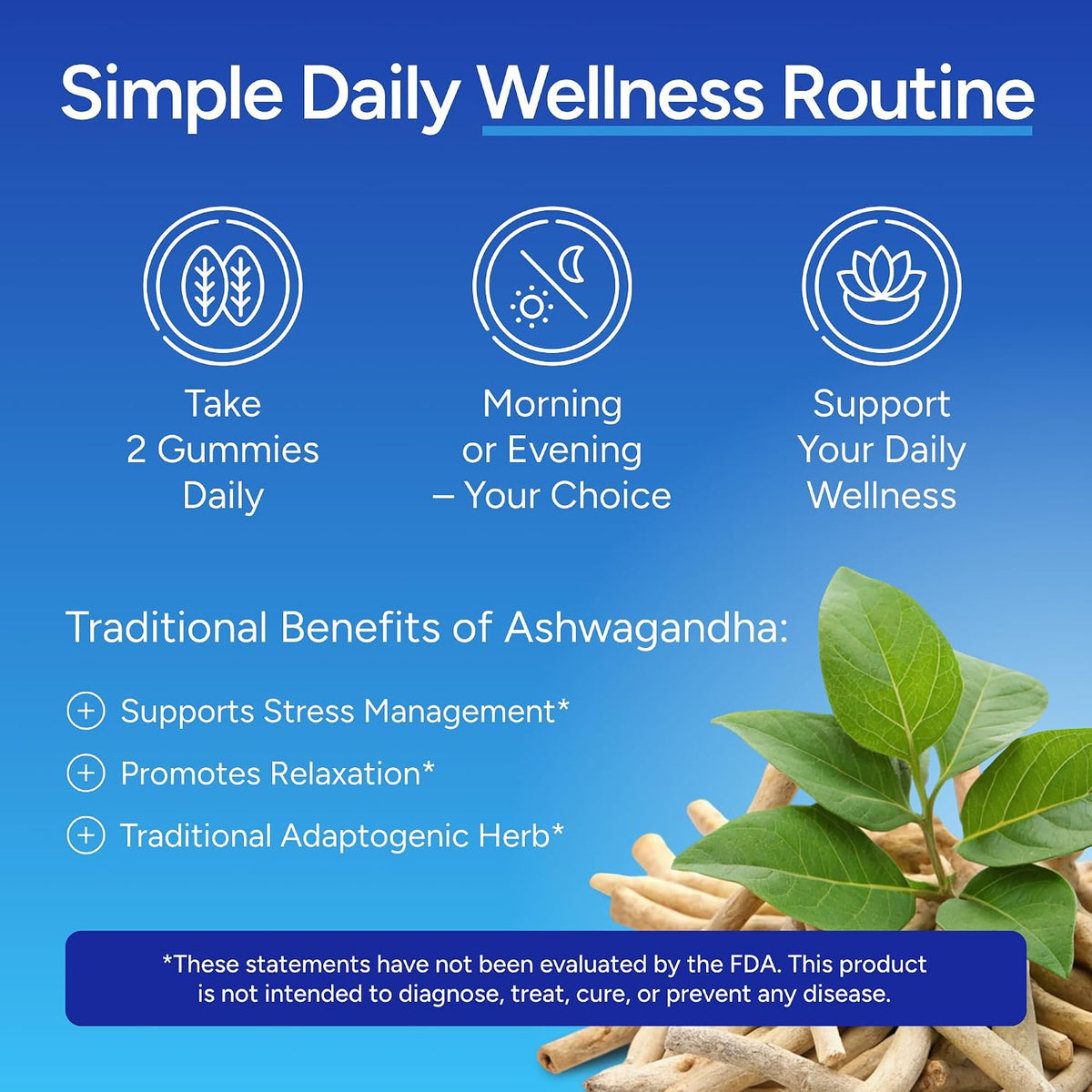 Sugar-Free Ashwagandha Gummies for Stress, Sleep & Mood Support, 90ct