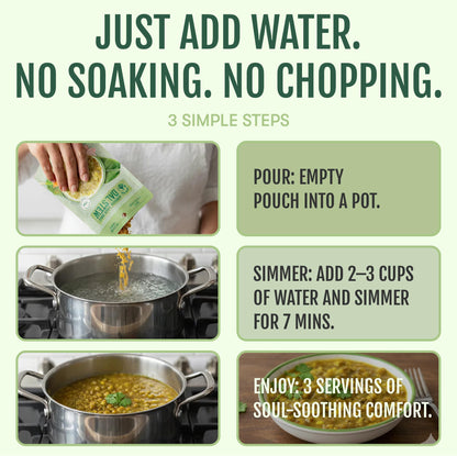 Sprouted Mung Dal Stew: Zesty Ginger & Turmeric | 3+ Servings - Vegan America