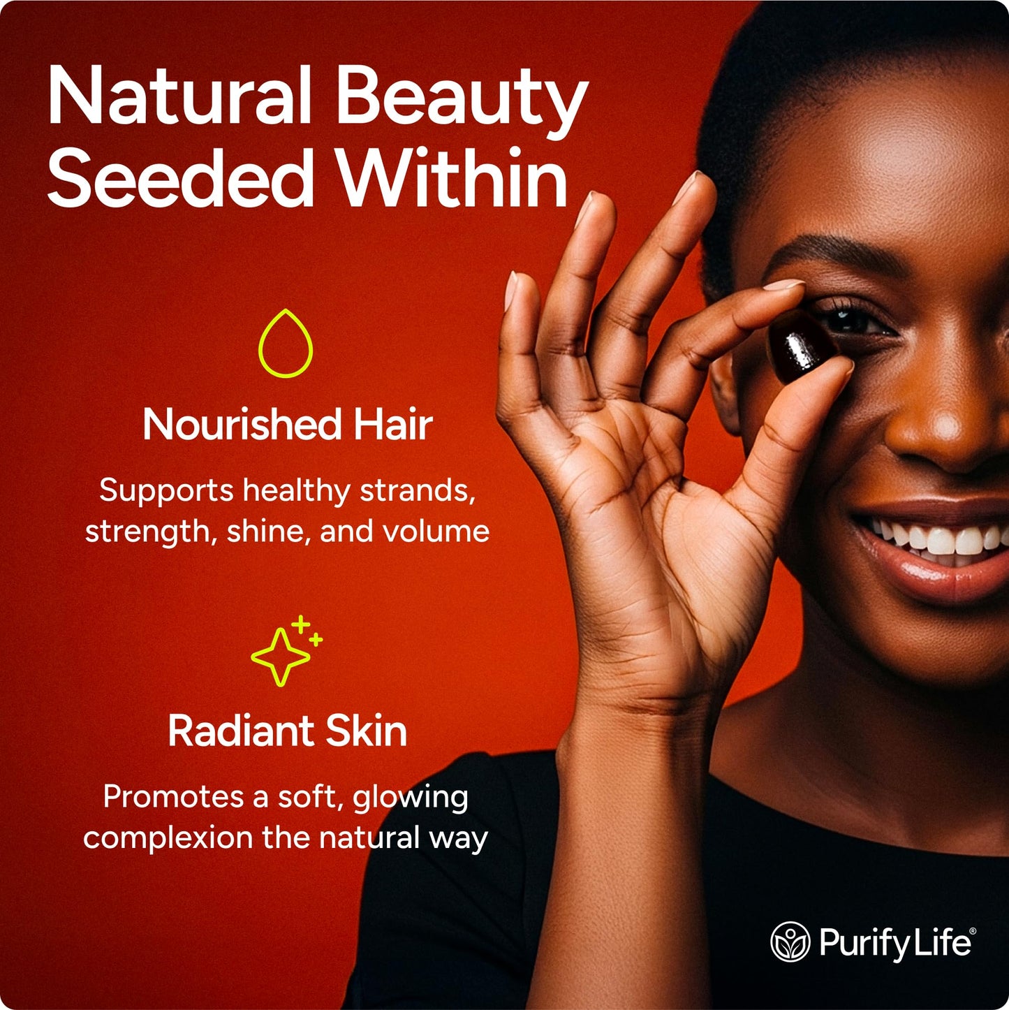 Sugar - Free Pumpkin Seed Oil Gummies Supplement - Hair Skin and Nails, Immune Support, Detox - Vegan America