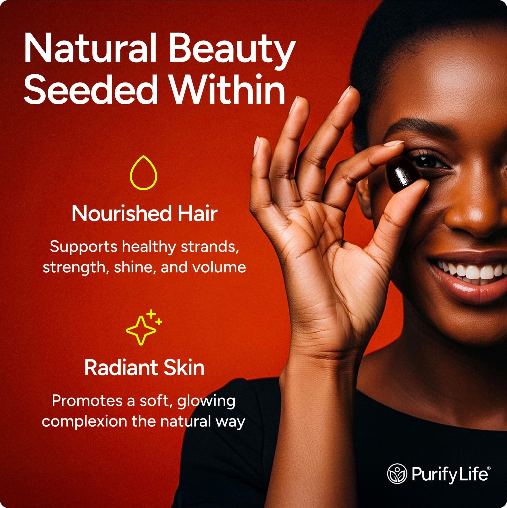 Sugar - Free Pumpkin Seed Oil Gummies Supplement - Hair Skin and Nails, Immune Support, Detox - Vegan America