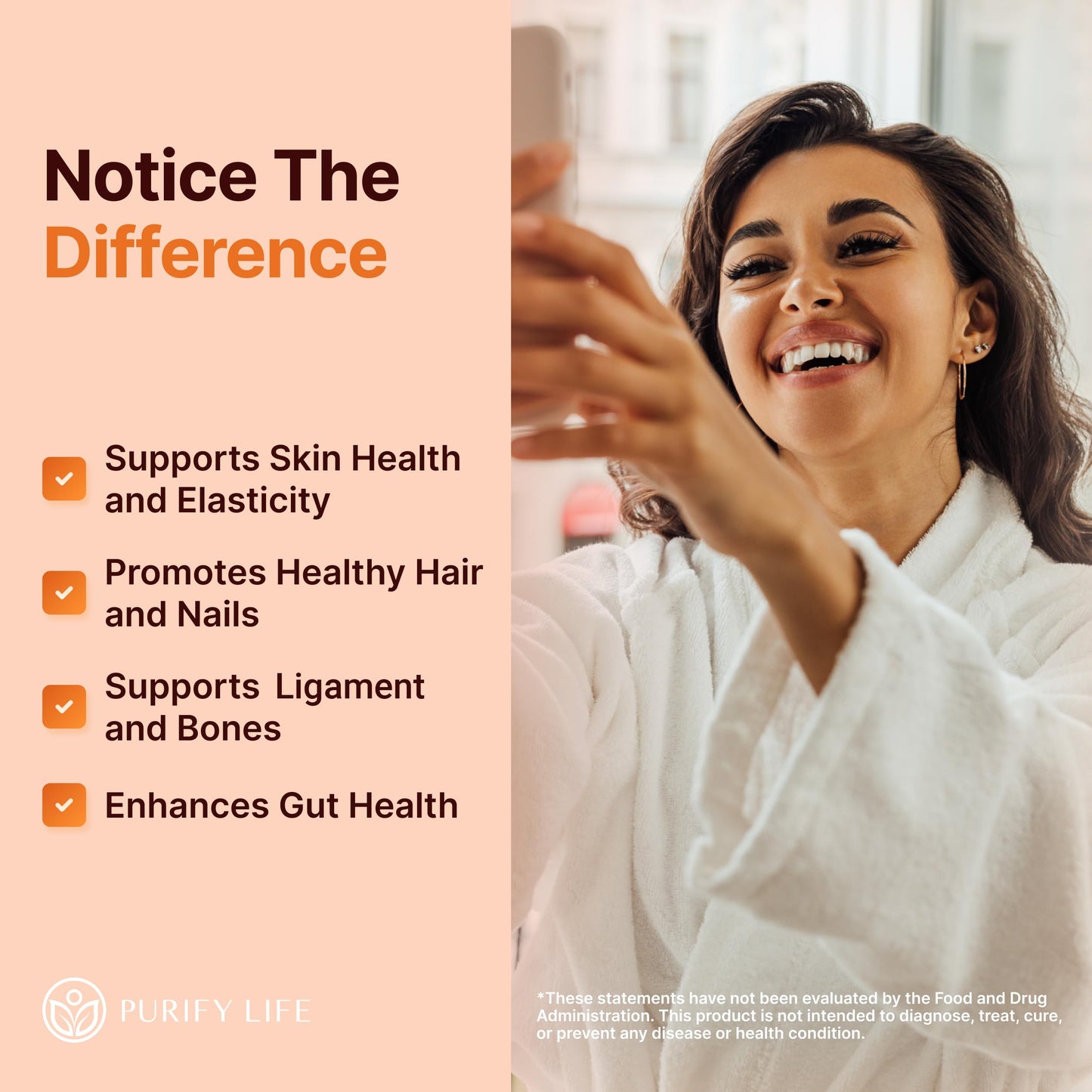 Collagen Gummies For Hair Skin & Nails - 90 Gummies/45 Day Supply - Vegan America