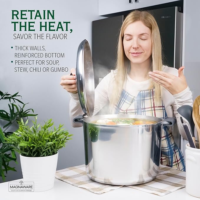 Stock Pot with Lid 18 Quarts - Vegan America