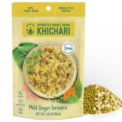 Sprouted Mung Khichari: Mild Ginger & Turmeric | 3 Servings - Vegan America