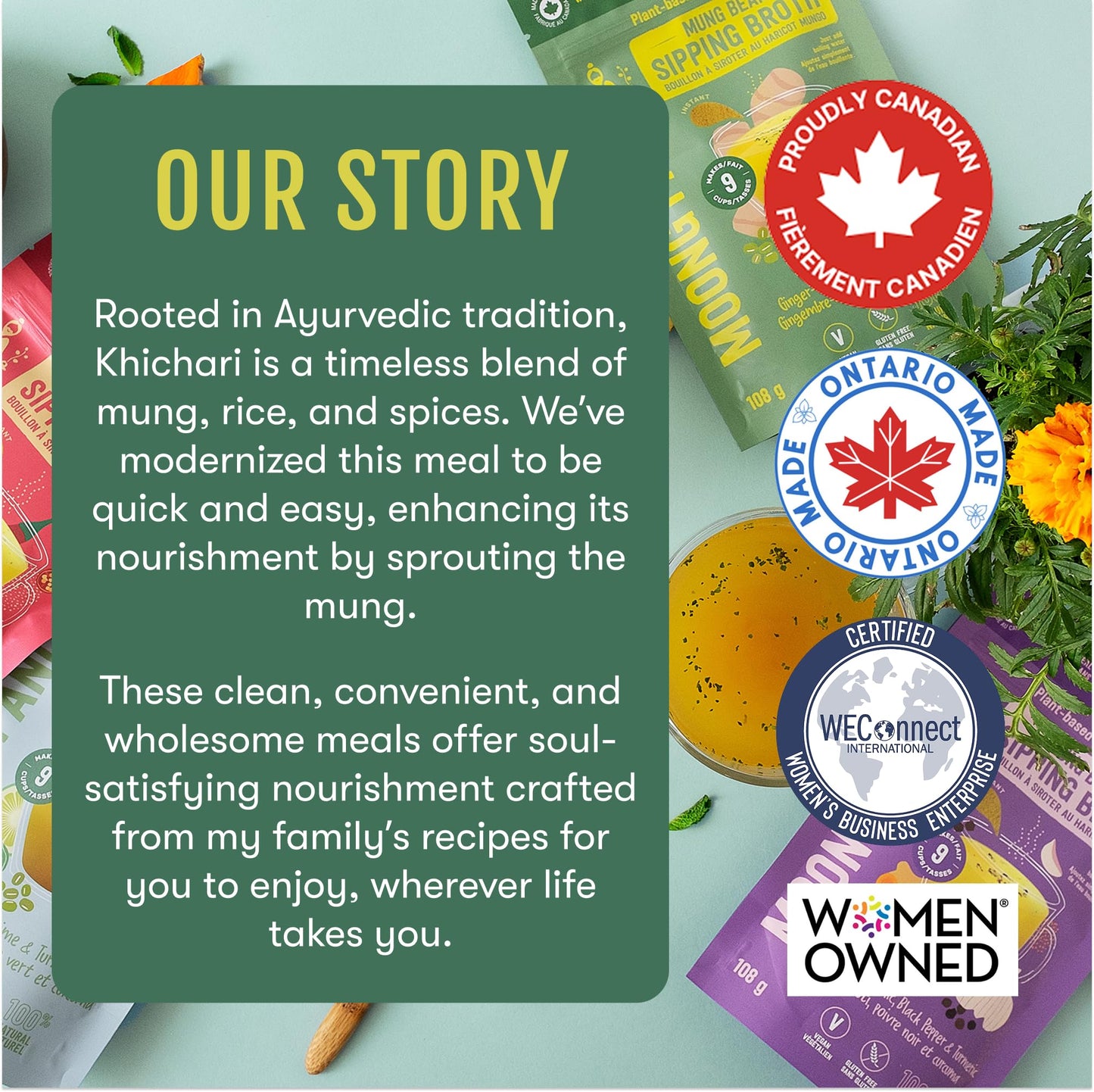 Sprouted Mung Khichari: Mild Ginger & Turmeric | 3 Servings - Vegan America