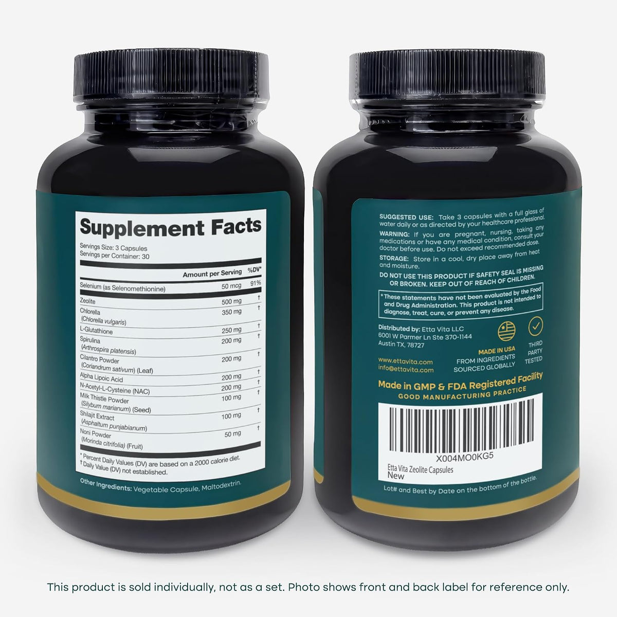 Liver Cleanse Detox & Repair with Zeolite, Chlorella, Glutathione NAC 90Ct - Vegan America