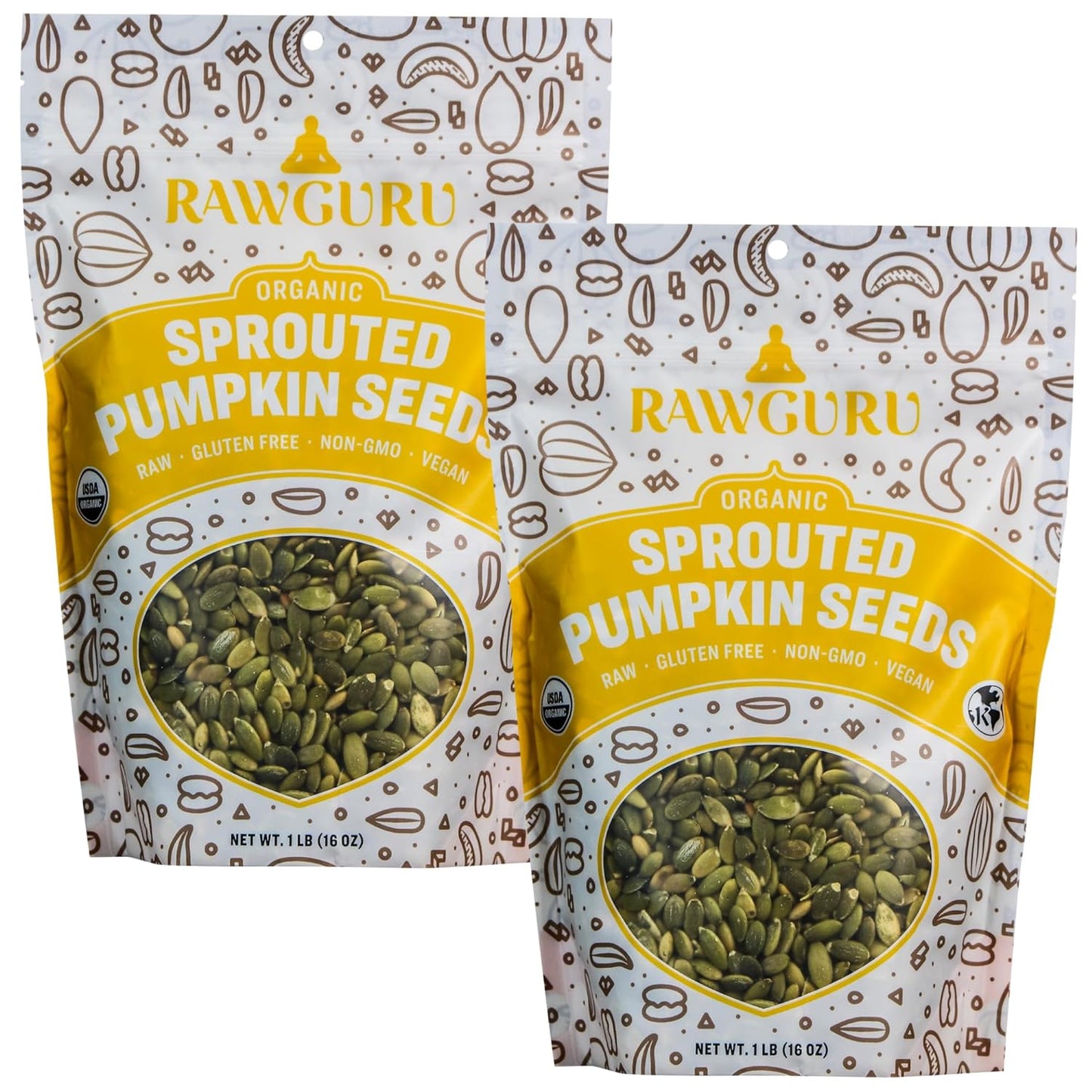 Organic Sprouted Pumpkin Seeds - 16 oz - Vegan America