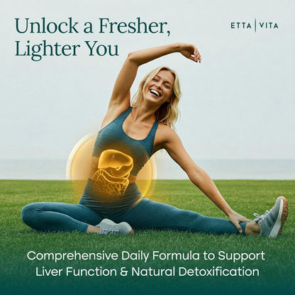 Etta Vita Zeolite Detox for adults | Gut & Liver Detox Cleanse with Glutathione, NAC, Chlorella, Spirulina, ALA, Cilantro, Milk Thistle & Shilajit | Zeolite Heavy Metal Detox Vegan Keto 90 Capsule