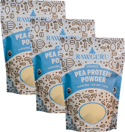 RawGuru Organic Raw Pea Protein Powder - 16oz - Vegan America