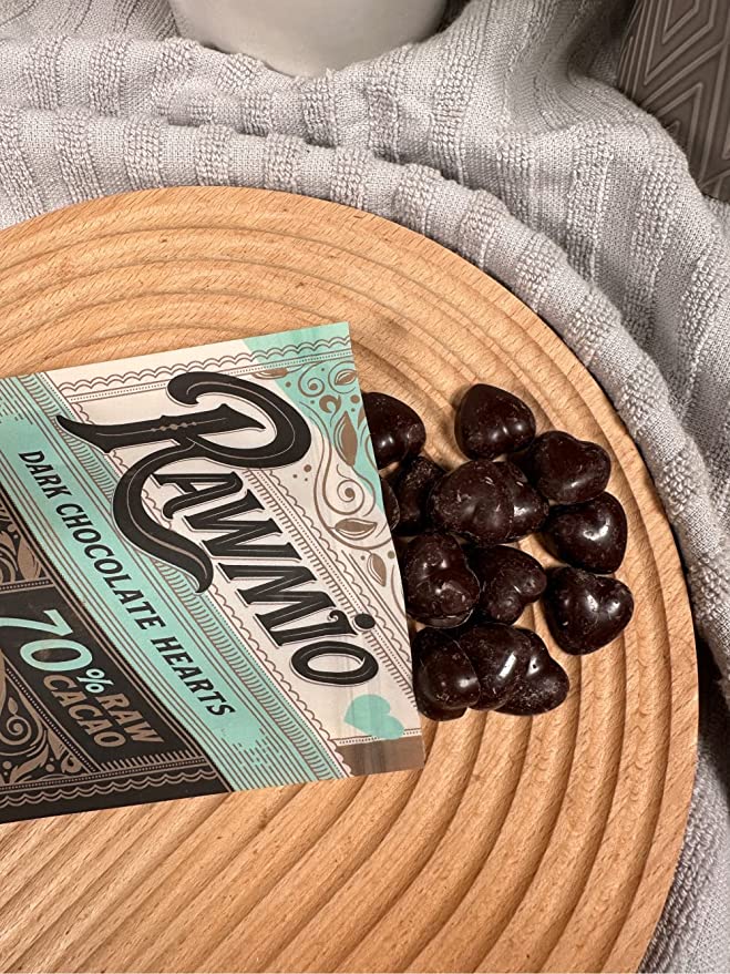 Rawmio Dark Chocolate Hearts - 70% Cacao - Vegan America