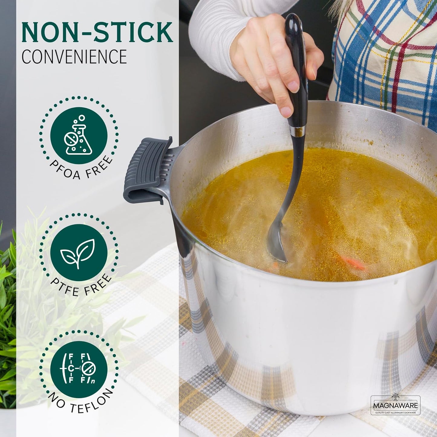 Stock Pot with Lid 18 Quarts - Vegan America