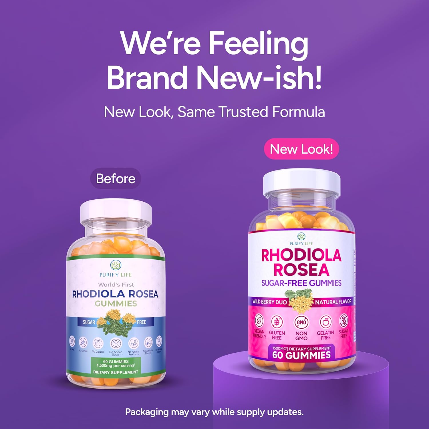 Sugar - Free Rhodiola Rosea Gummies - Vegan America
