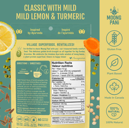 Mild Lemon & Turmeric Golden Mung Broth | 9 Cups