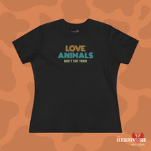 Love Animals, Don't Eat Them (Retro) - Women's Style B&C 6400 - Vegan America