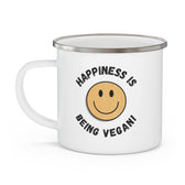 Happiness is - Enamel Mug - Vegan America