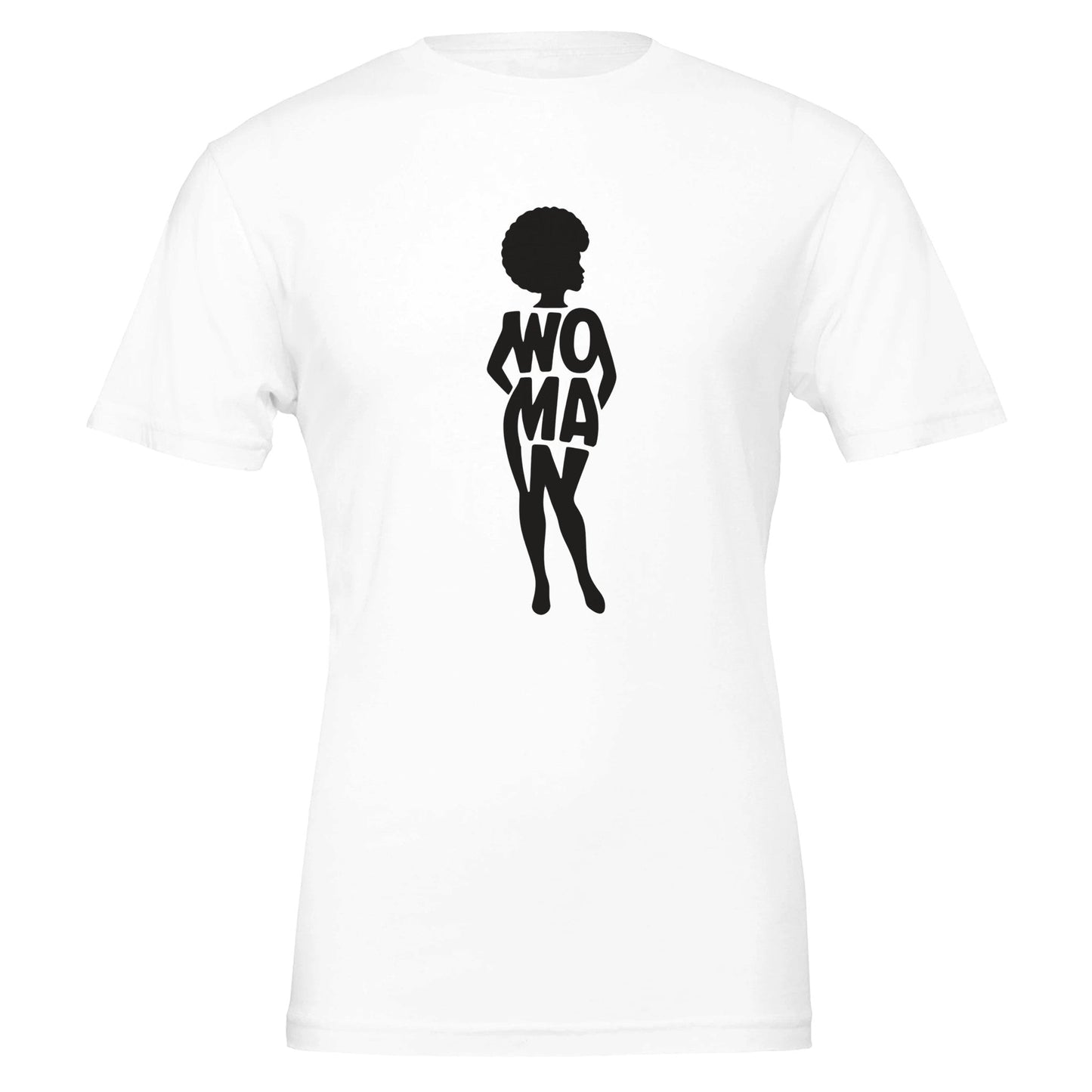Curvy Woman Silhouette, 100% Cotton Premium Tshirt - Vegan America