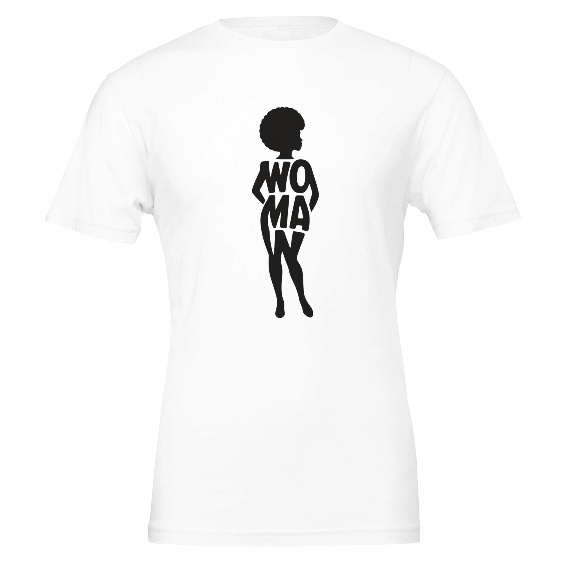 Curvy Woman Silhouette, 100% Cotton Premium Tshirt - Vegan America