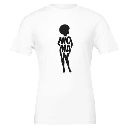 Curvy Woman Silhouette, 100% Cotton Premium Tshirt - Vegan America