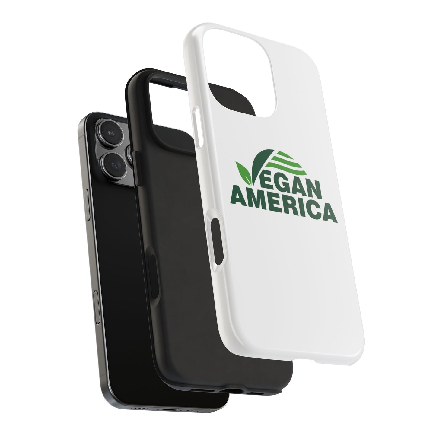 Vegan America Tough Phone Case — Eco - Friendly Plant Logo Protective Cover - Vegan America