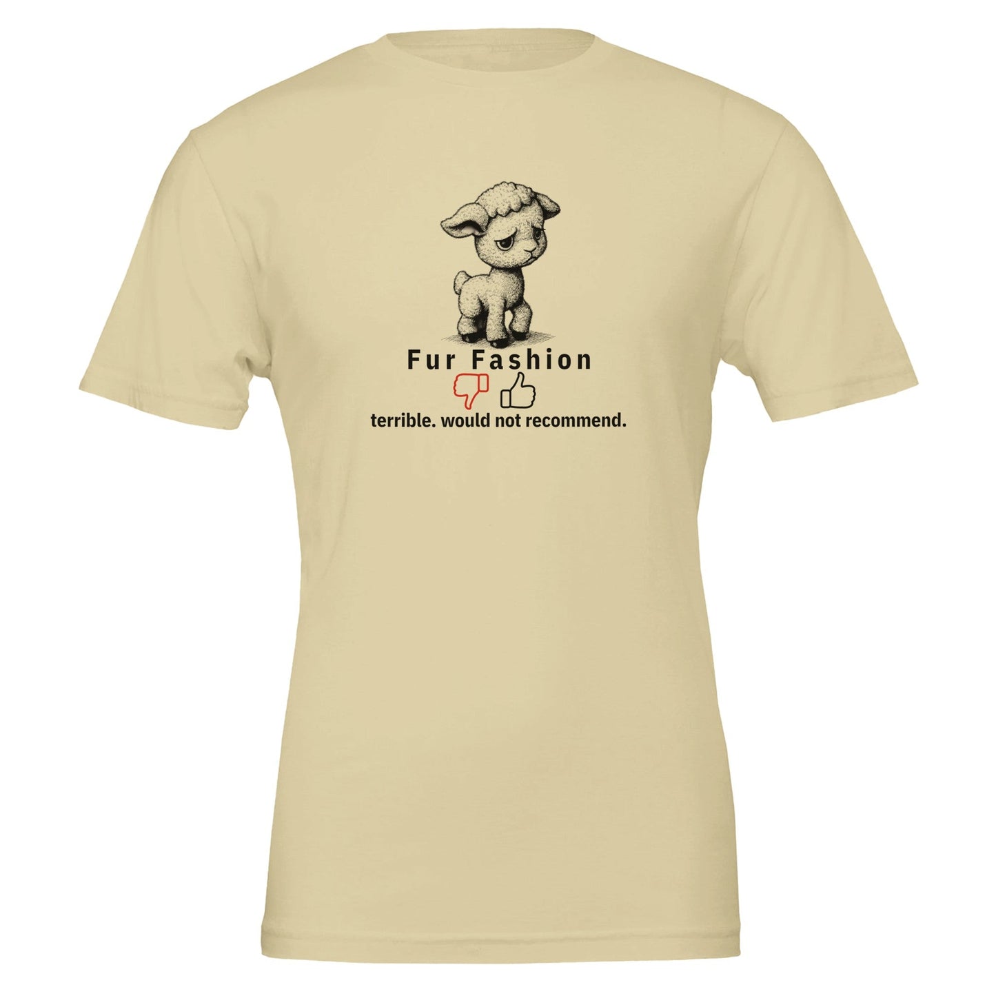 Funny Vegan Fur Fashion Tshirt, Premium 100% Cotton - Vegan America