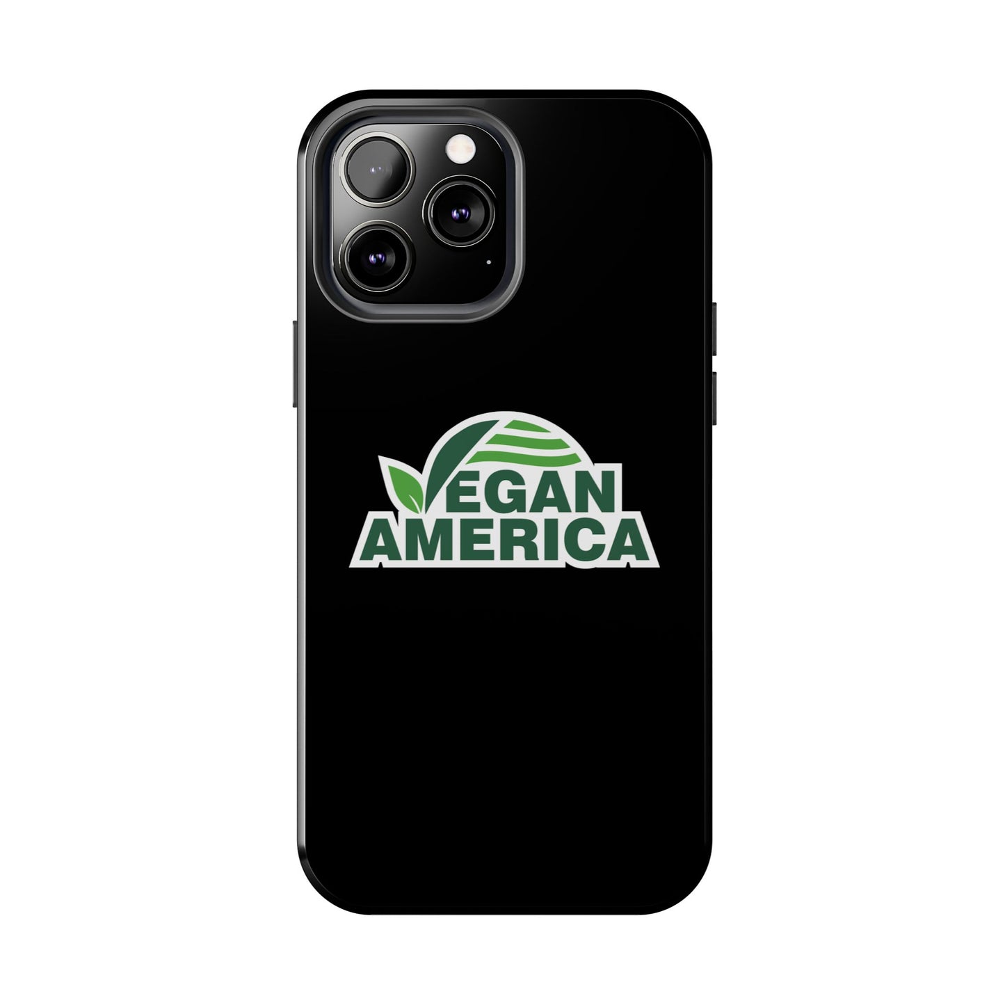 Vegan America Tough Phone Case — Green Leaf Vegan Pride Protective Cover - Vegan America