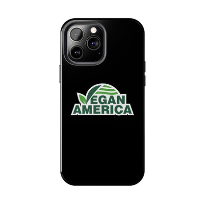 Vegan America Tough Phone Case — Green Leaf Vegan Pride Protective Cover - Vegan America