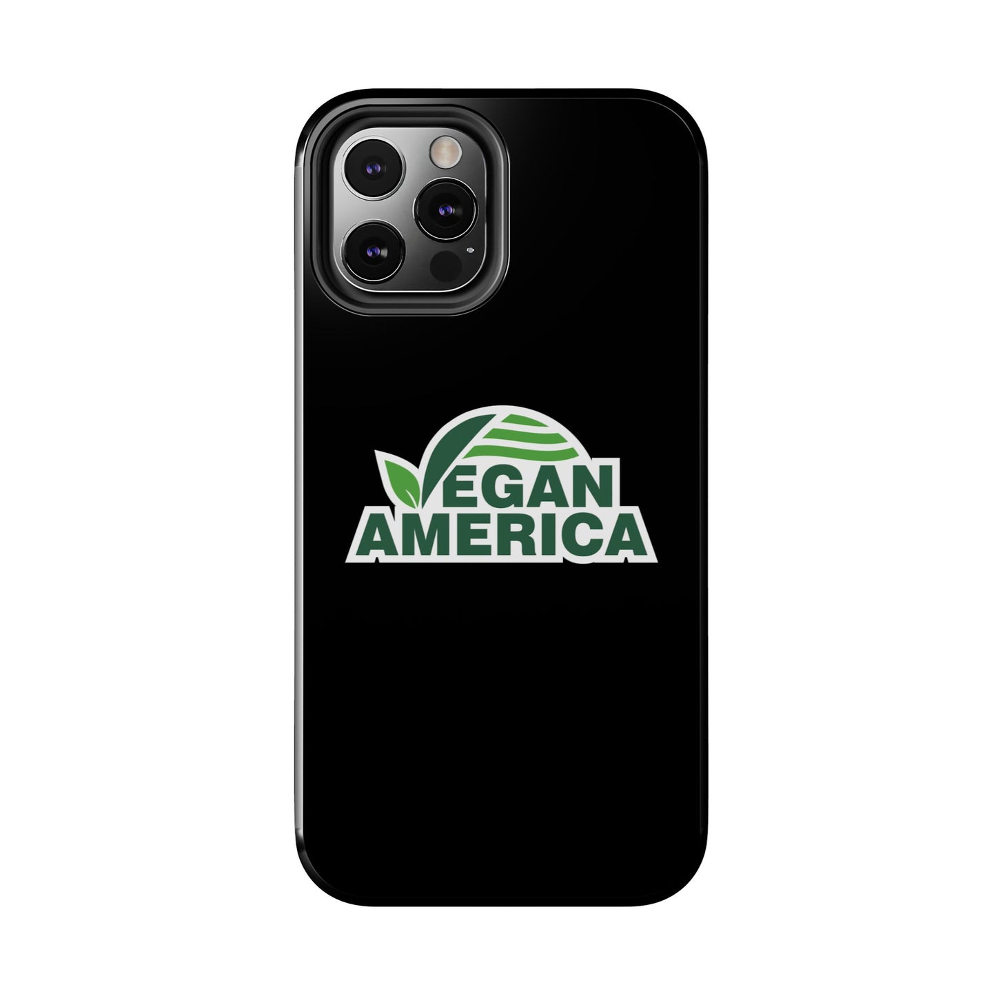 Vegan America Tough Phone Case — Green Leaf Vegan Pride Protective Cover - Vegan America