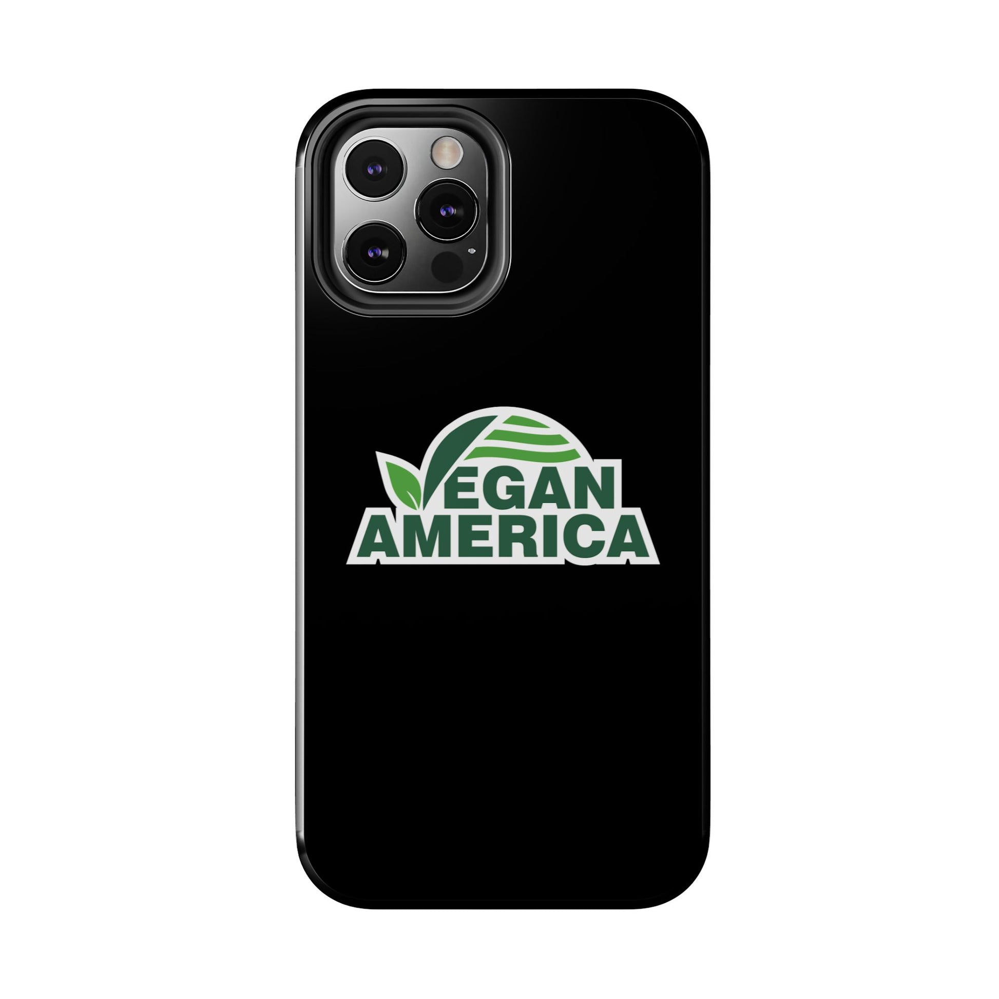 Vegan America Tough Phone Case — Green Leaf Vegan Pride Protective Cover - Vegan America