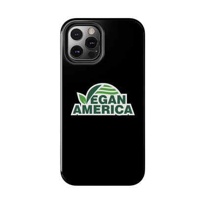 Vegan America Tough Phone Case — Green Leaf Vegan Pride Protective Cover - Vegan America