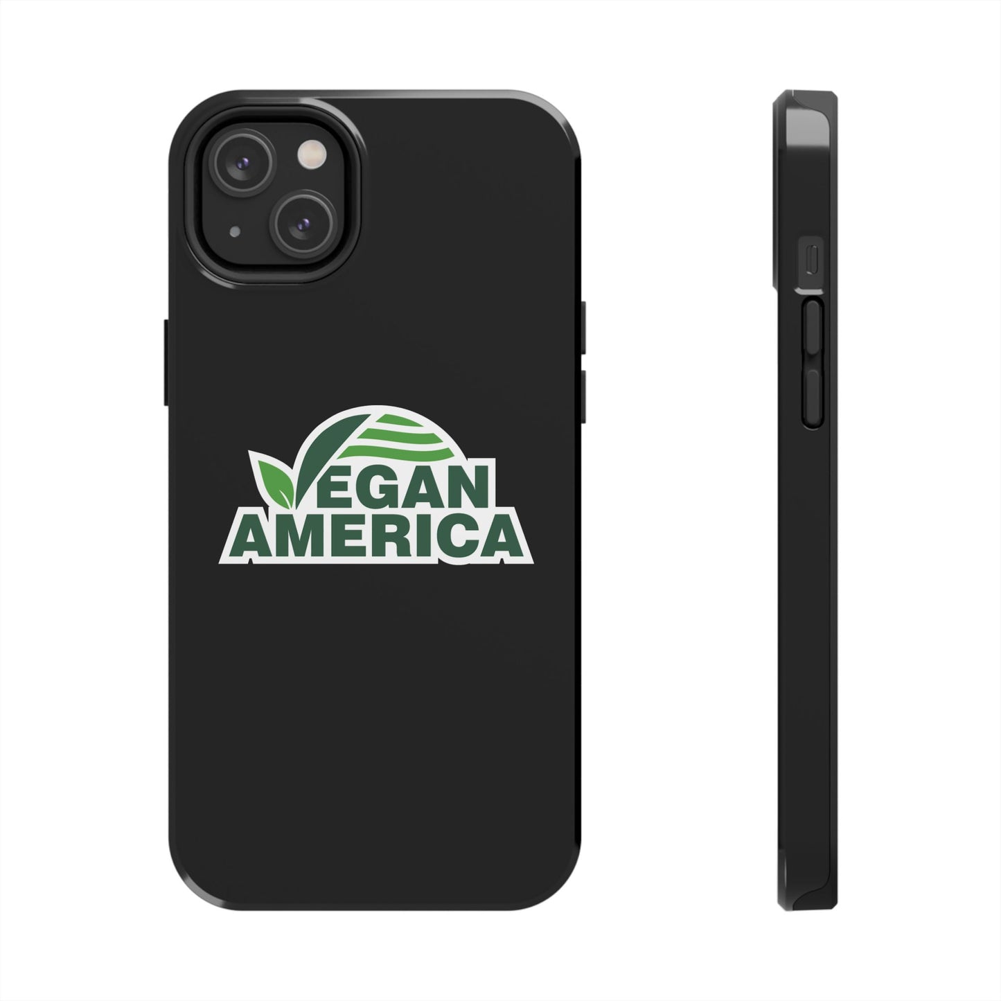 Vegan America Tough Phone Case — Green Leaf Vegan Pride Protective Cover - Vegan America