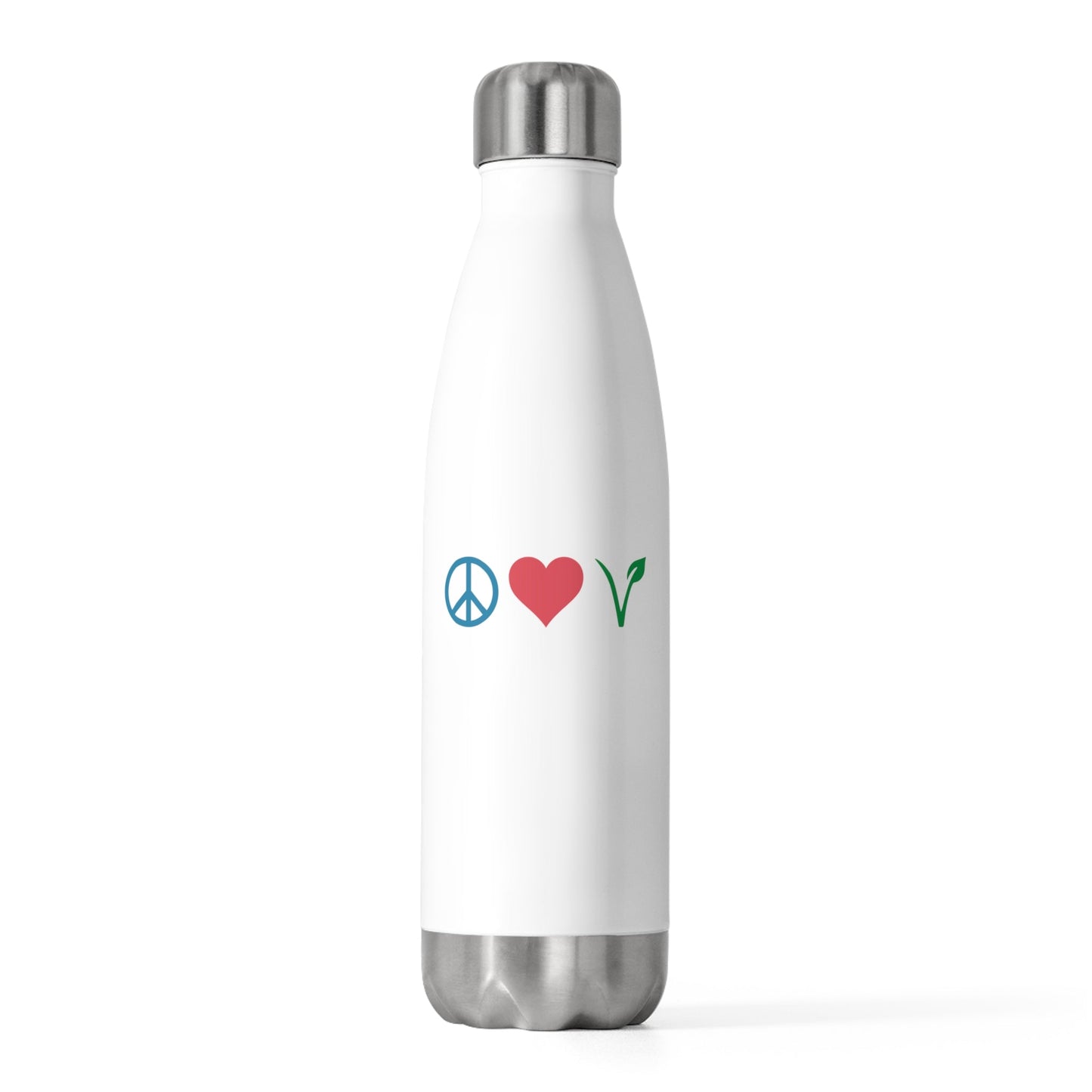 Peace Love Vegan - 20oz Insulated Water Bottle - Vegan America