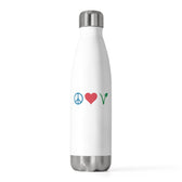 Peace Love Vegan - 20oz Insulated Water Bottle - Vegan America