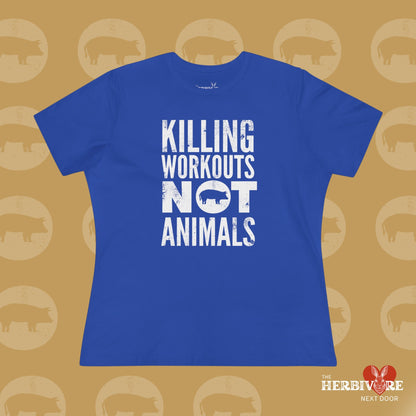 Killing Workouts Not Animals - Women's Style B&C 6400 - Vegan America