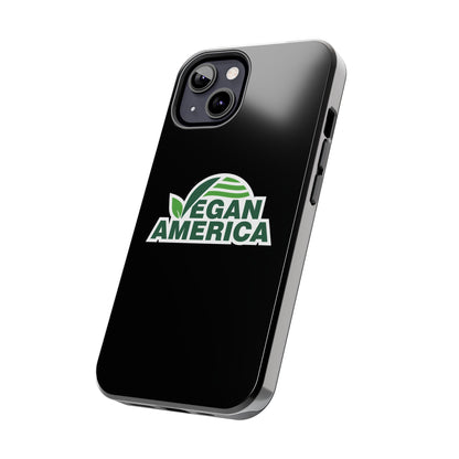 Vegan America Tough Phone Case — Green Leaf Vegan Pride Protective Cover - Vegan America