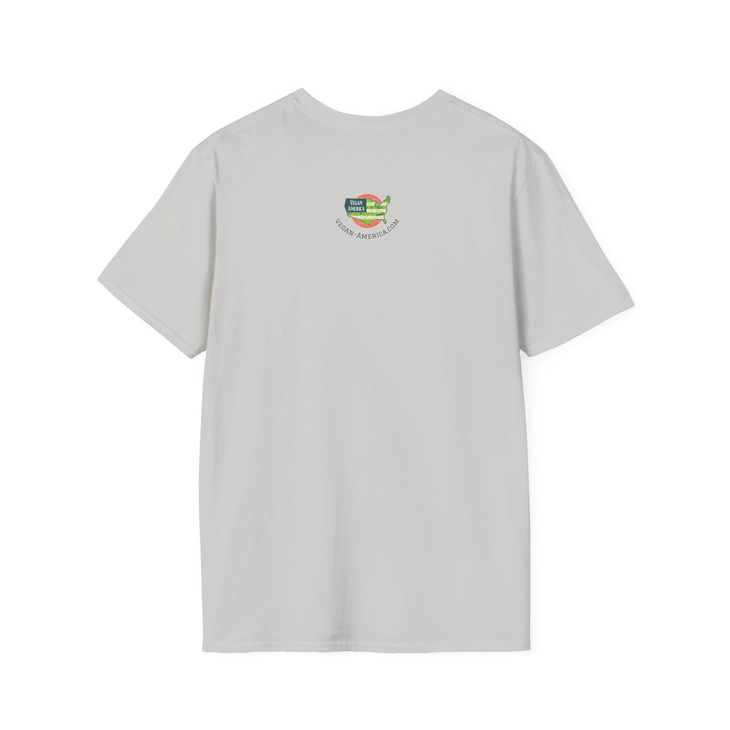 Vegan America T-Shirt | UnisexSoftstyle Tee, Eco - Friendly Fashion, Gift for Vegans, Independence Day Outfit, Casual Wear - Vegan America
