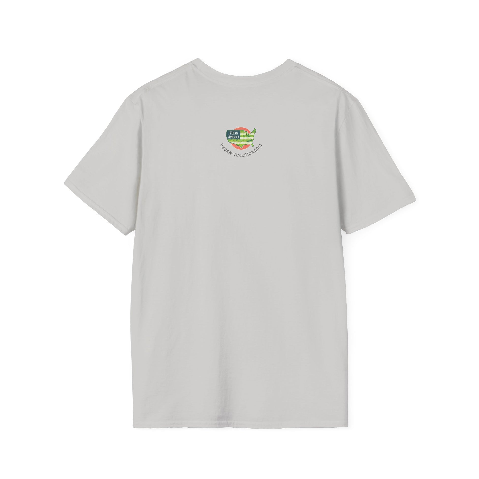 Vegan America T-Shirt | UnisexSoftstyle Tee, Eco - Friendly Fashion, Gift for Vegans, Independence Day Outfit, Casual Wear - Vegan America