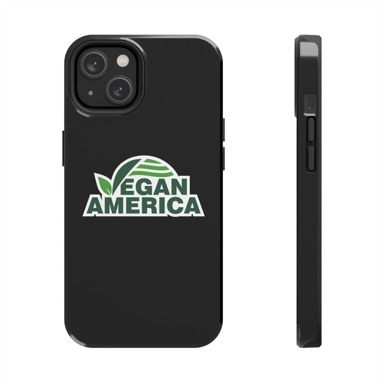 Vegan America Tough Phone Case — Green Leaf Vegan Pride Protective Cover - Vegan America