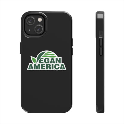 Vegan America Tough Phone Case — Green Leaf Vegan Pride Protective Cover - Vegan America