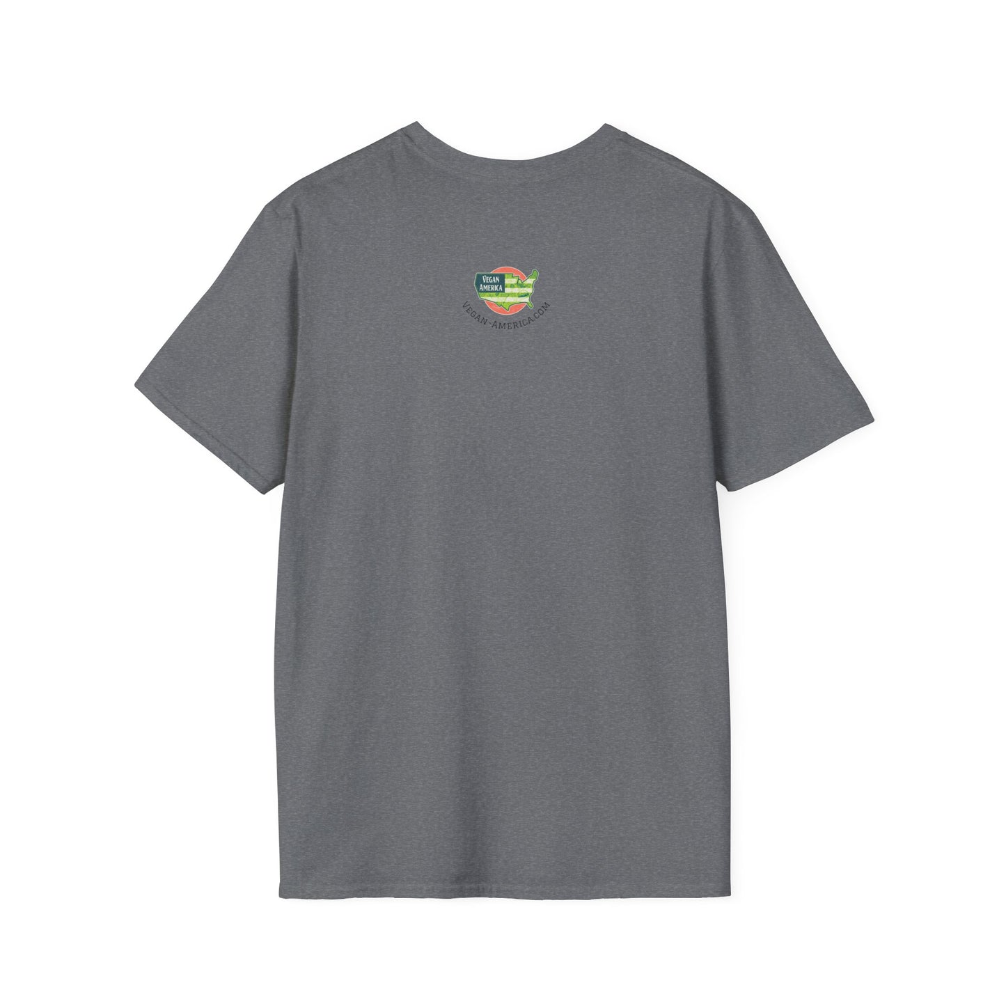 Vegan America T-Shirt | UnisexSoftstyle Tee, Eco - Friendly Fashion, Gift for Vegans, Independence Day Outfit, Casual Wear - Vegan America