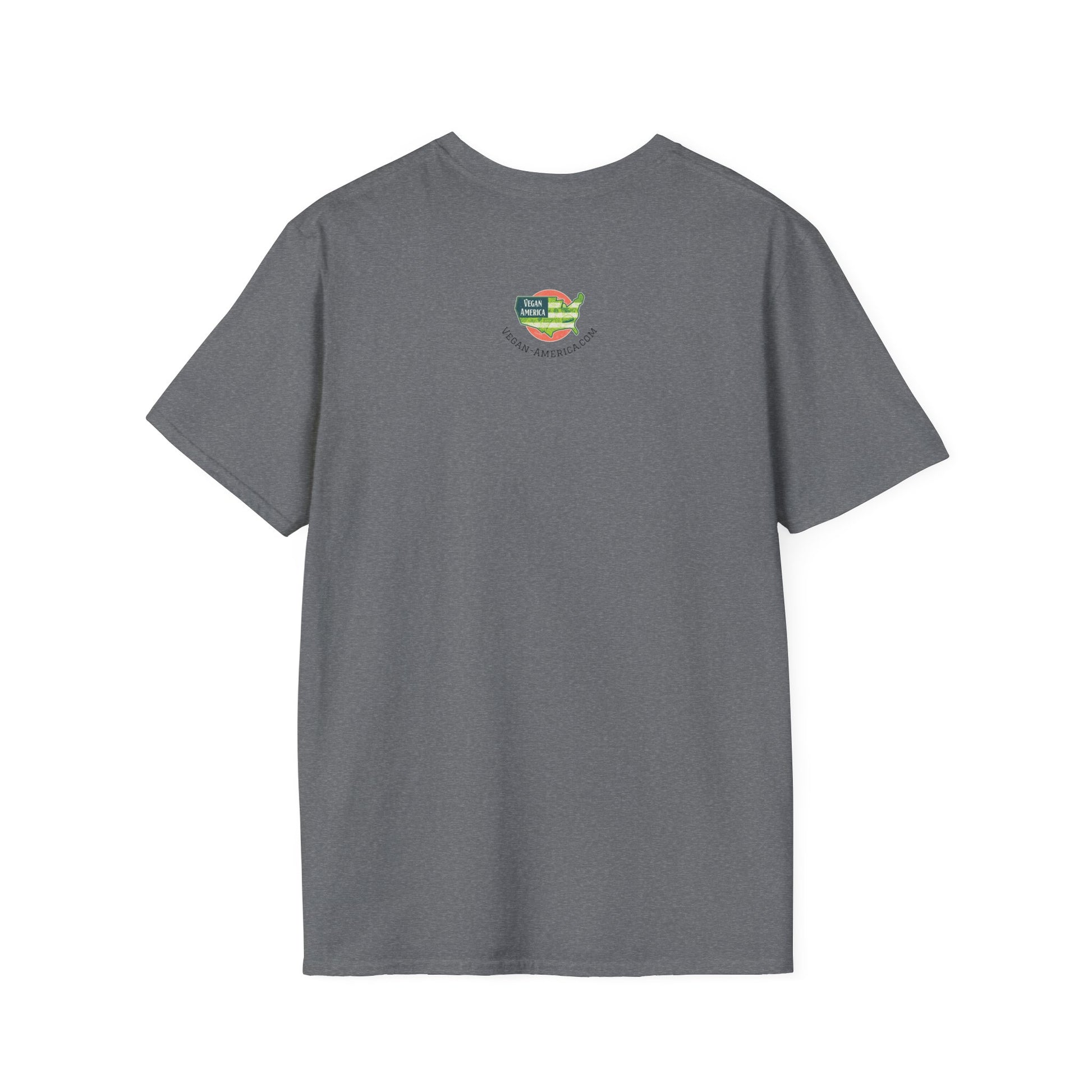Vegan America T-Shirt | UnisexSoftstyle Tee, Eco - Friendly Fashion, Gift for Vegans, Independence Day Outfit, Casual Wear - Vegan America