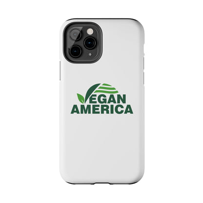 Vegan America Tough Phone Case — Eco - Friendly Plant Logo Protective Cover - Vegan America